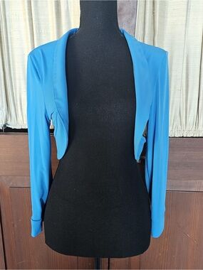 2 for 20 Gina Bacconi Teal Blue Cropped Bolero Shrug